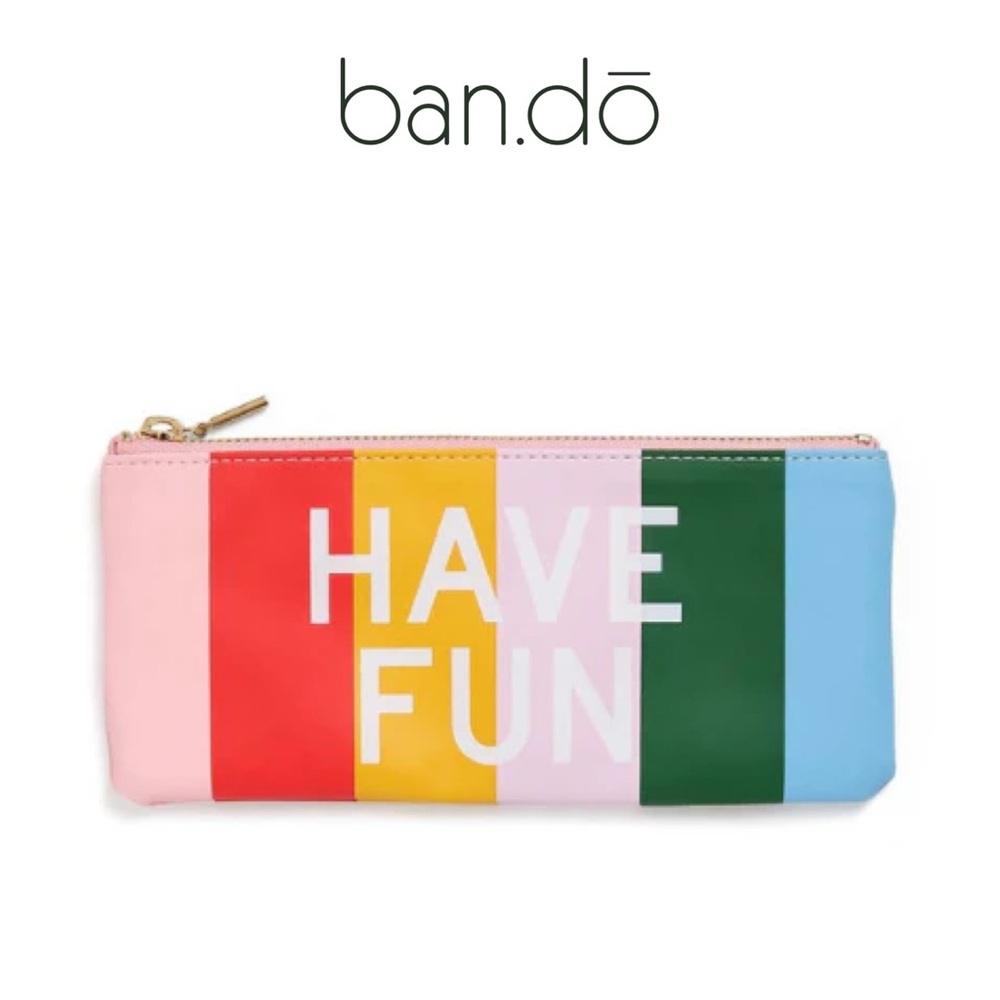 Ban.do Work Hard Have Fun Pencil Pouch